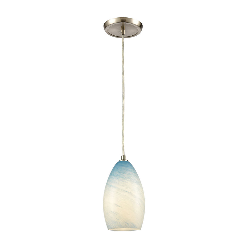 ELK Home 30240/1 One Light Mini Pendant, Satin Nickel Finish - At LightingWellCo