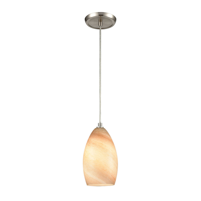 ELK Home 30250/1 One Light Mini Pendant, Satin Nickel Finish - At LightingWellCo