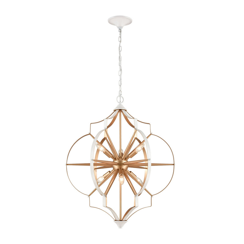 ELK Home 33396/6 Six Light Chandelier, Gold Finish-LightingWellCo