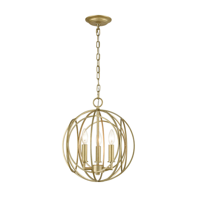 ELK Home 33415/3 Three Light Chandelier, Golden Silver Finish - At LightingWellCo