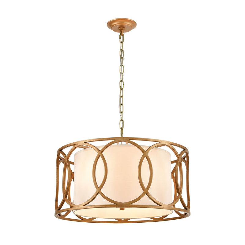 ELK Home 33425/4 Four Light Chandelier, Golden Silver Finish - At LightingWellCo