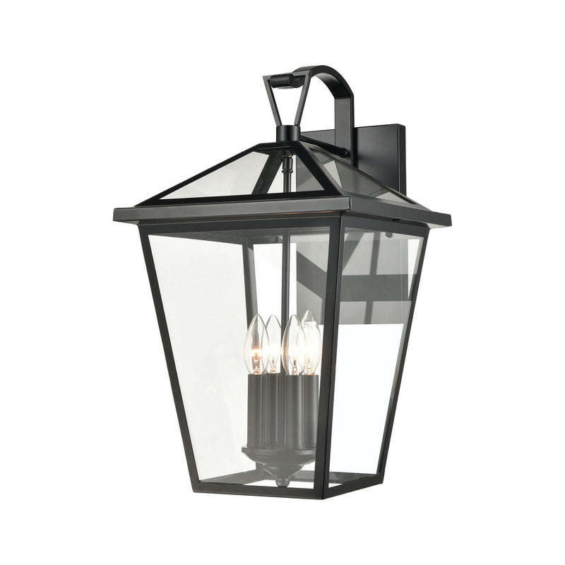 ELK Home 45472/4 Four Light Outdoor Wall Sconce, Black Finish - At LightingWellCo