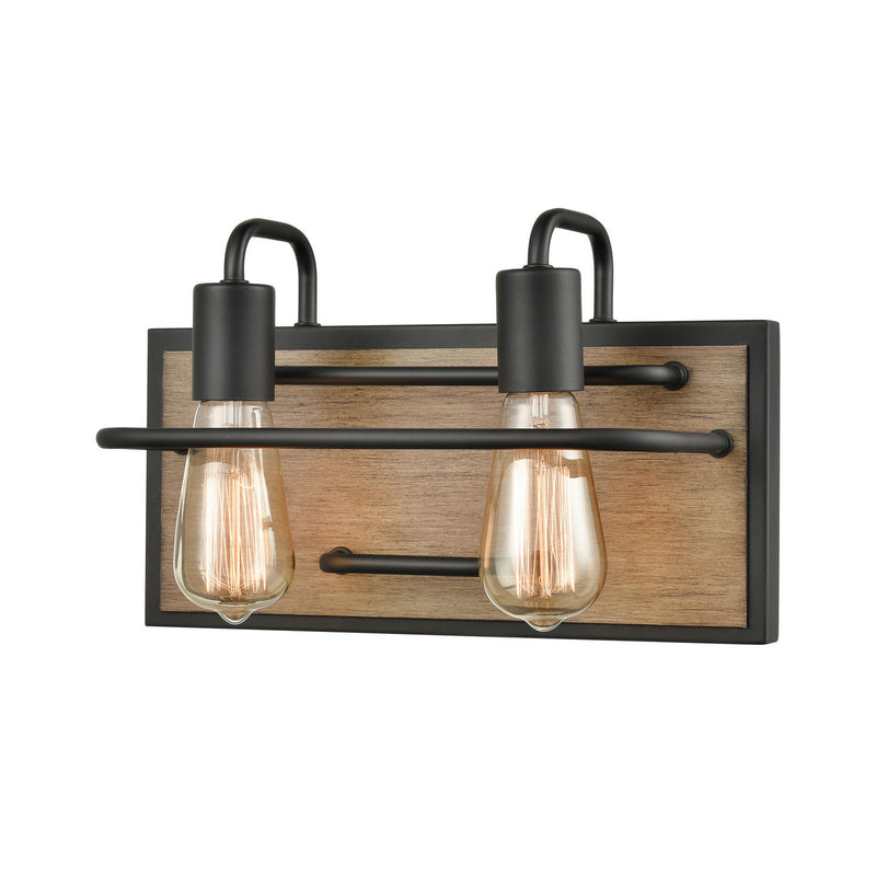 ELK Home 45484/2 Two Light Vanity, Matte Black, Aspen, Aspen Finish - At LightingWellCo