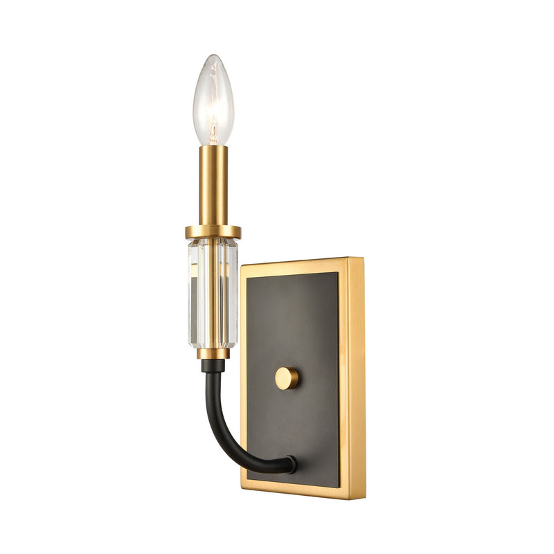 ELK Home 46340/1 One Light Wall Sconce, Matte Black, Burnished Brass, Burnished Brass Finish - At LightingWellCo