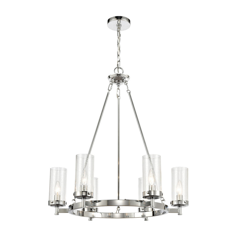 ELK Home 47307/6 Six Light Chandelier, Polished Chrome Finish - At LightingWellCo