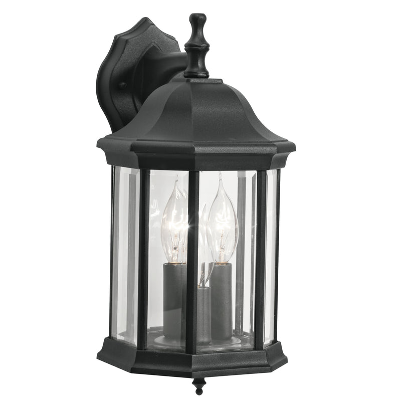 Kichler 9777BK Three Light Outdoor Wall Mount, Black Finish - LightingWellCo