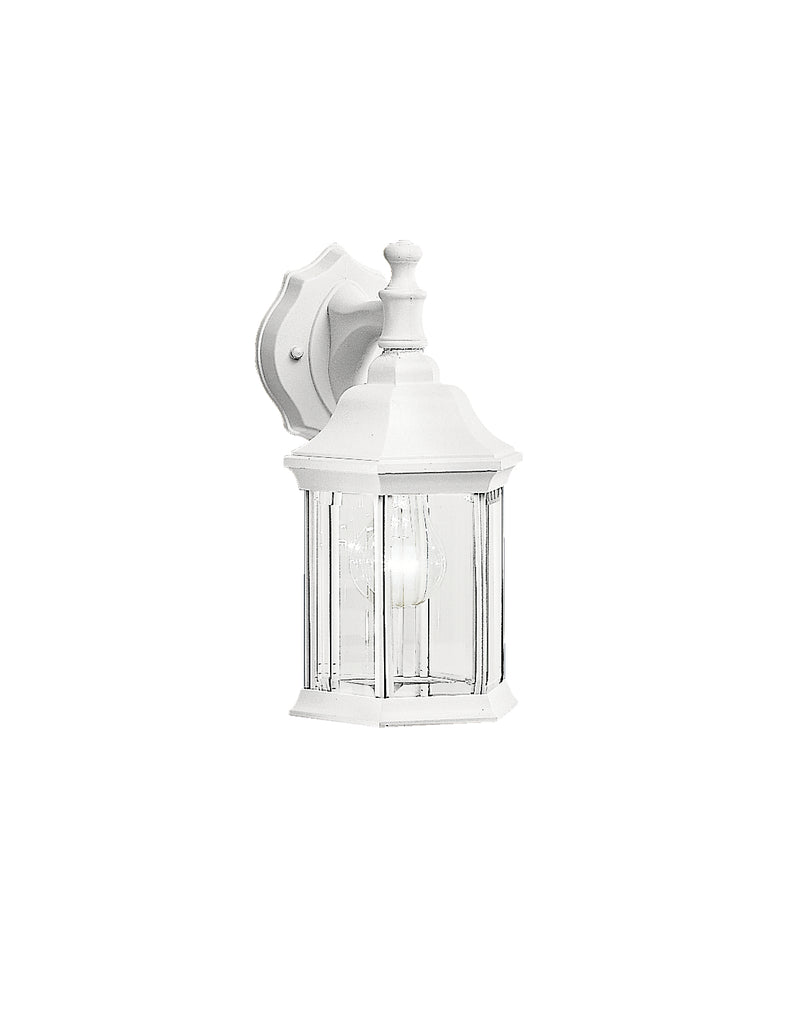 Kichler 9776WH One Light Outdoor Wall Mount, White Finish - LightingWellCo