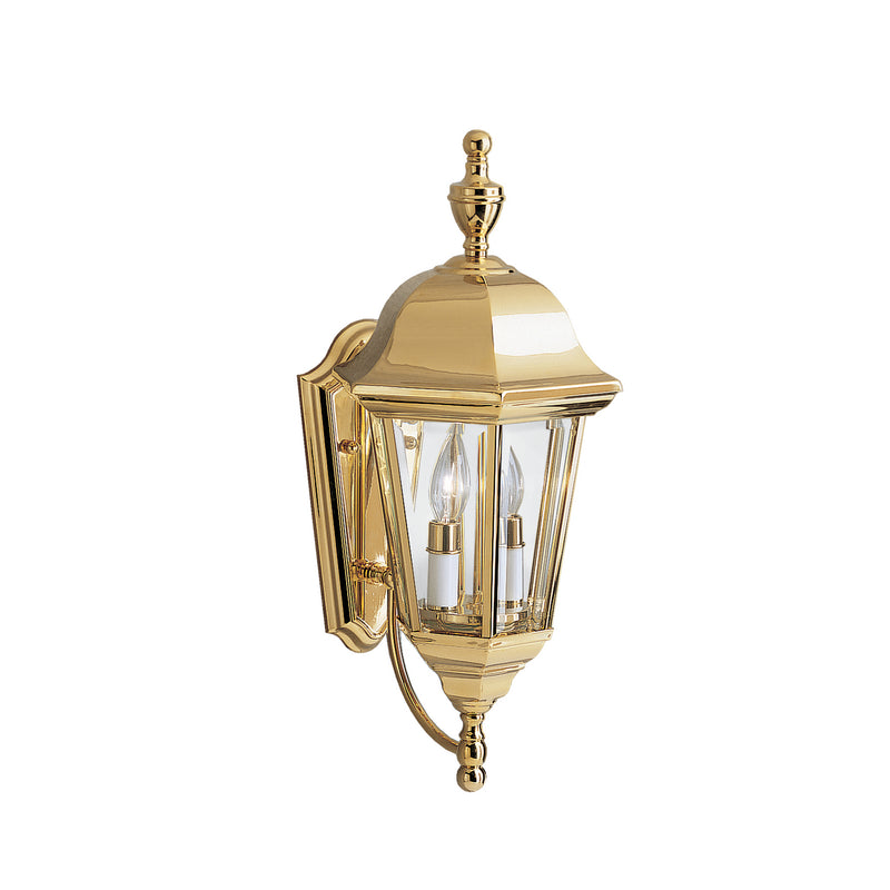 Kichler 9439PB Two Light Outdoor Wall Mount, Polished Brass Finish - LightingWellCo