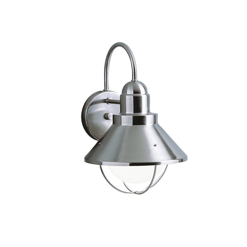 Kichler 9022NI One Light Outdoor Wall Mount, Brushed Nickel Finish - LightingWellCo