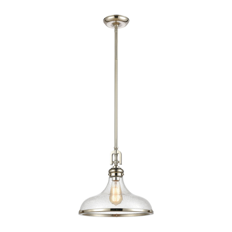 ELK Home 57381/1 One Light Pendant, Polished Nickel Finish-LightingWellCo