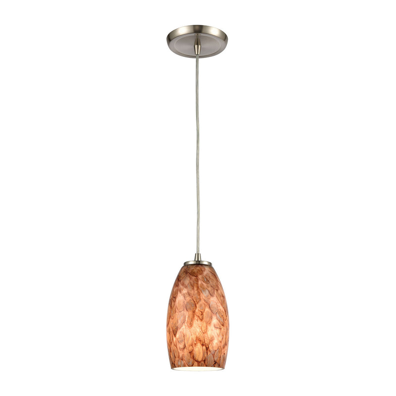 ELK Home 60216/1 One Light Mini Pendant, Satin Nickel Finish-LightingWellCo