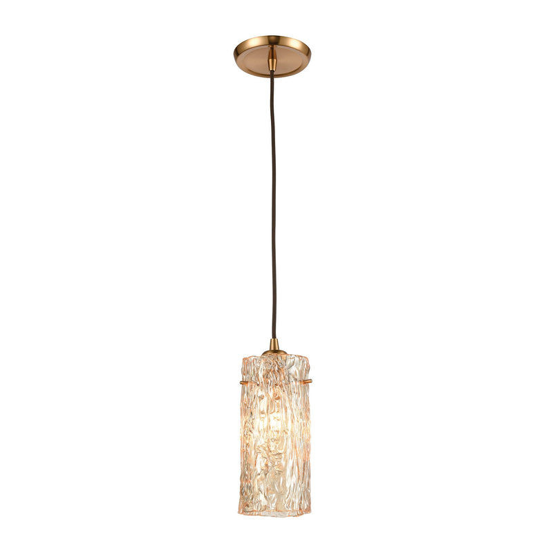 ELK Home 60235/1 One Light Mini Pendant, Satin Brass Finish-LightingWellCo