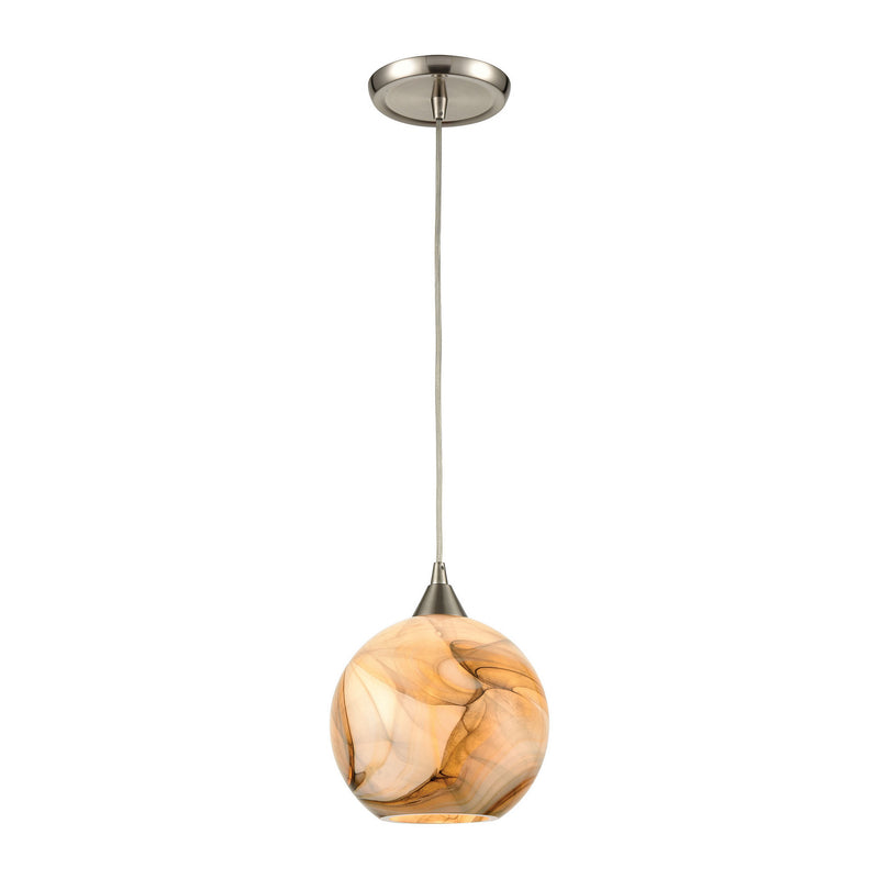 ELK Home 60245/1 One Light Mini Pendant, Satin Nickel Finish - At LightingWellCo