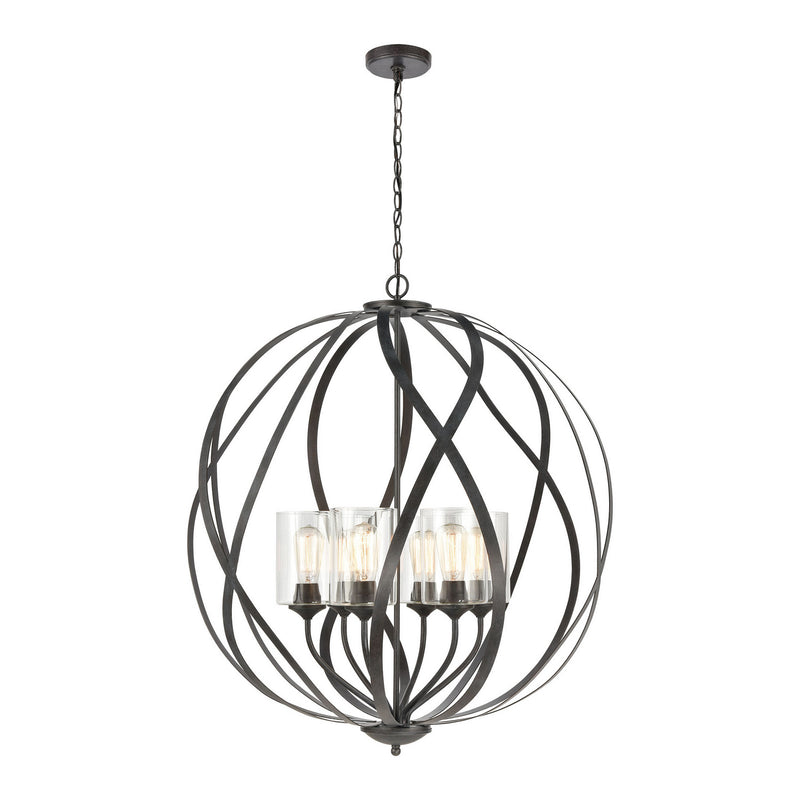 ELK Home 75096/6 Six Light Chandelier, Midnight Bronze Finish-LightingWellCo