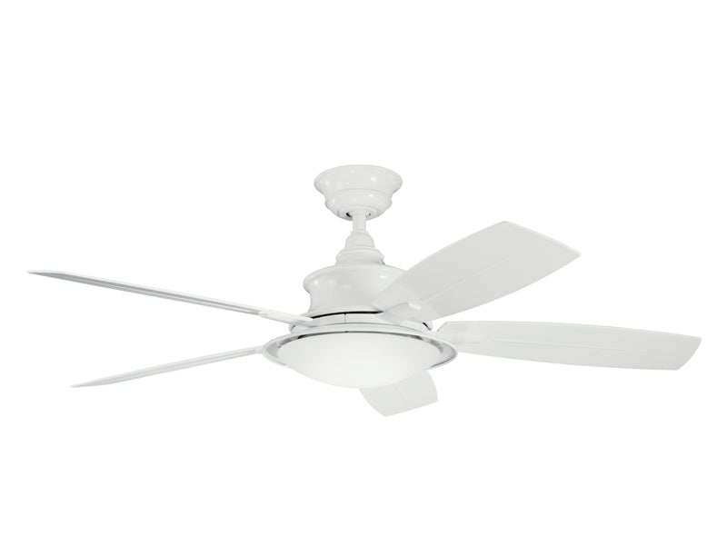 Kichler 310204WH 52``Ceiling Fan, White Finish - LightingWellCo