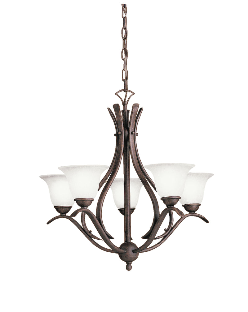 Kichler 2020TZ Five Light Chandelier, Tannery Bronze Finish - LightingWellCo