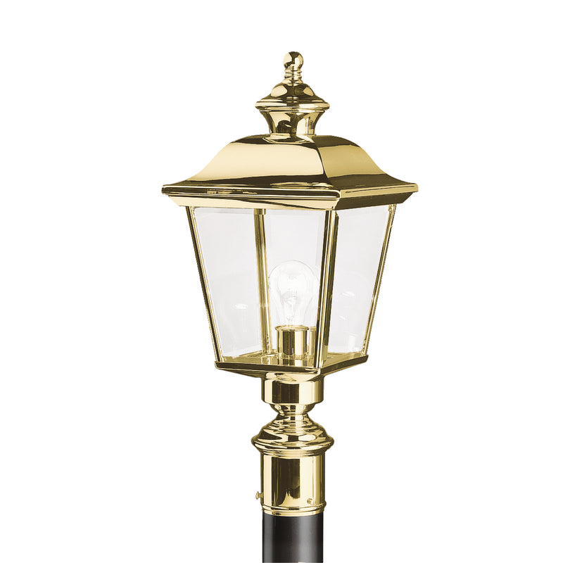 Kichler 9913PB One Light Outdoor Post Mount, Polished Brass Finish - LightingWellCo