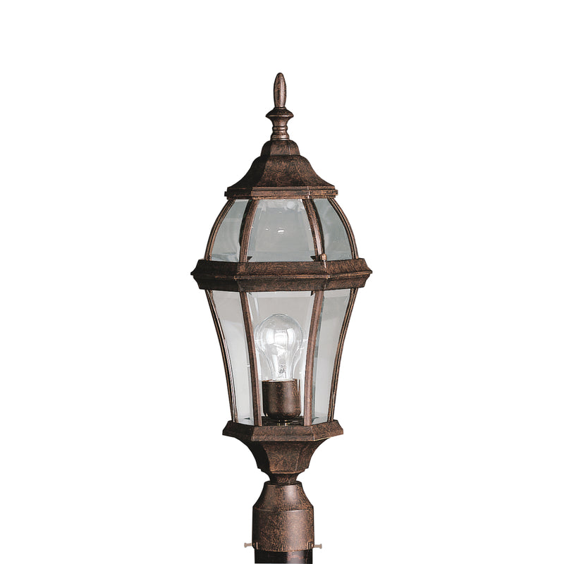 Kichler 9992TZ One Light Outdoor Post Mount, Tannery Bronze Finish - LightingWellCo