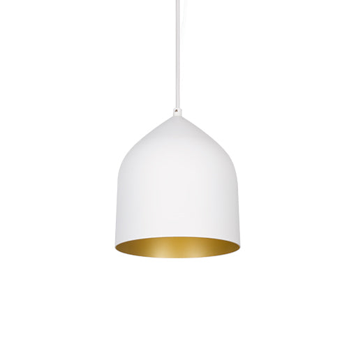 Kuzco Lighting 49108-WH/GD One Light Pendant, White/Gold Finish-LightingWellCo