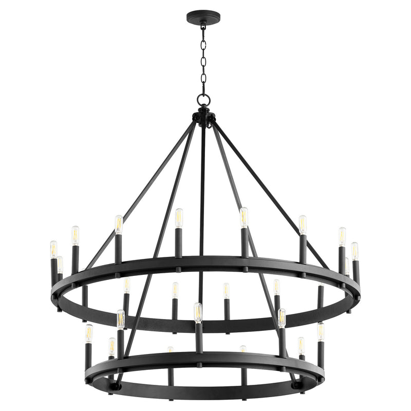 Quorum 611-25-69 25 Light Chandelier, Black Finish - LightingWellCo