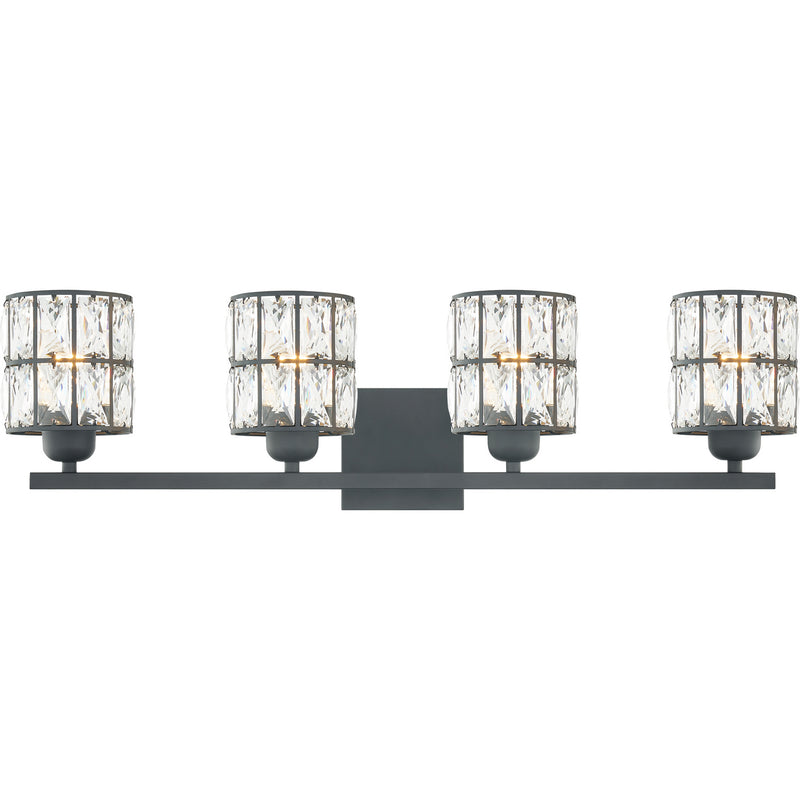 Quoizel GIB8630MBK Four Light Bath, Matte Black Finish - LightingWellCo