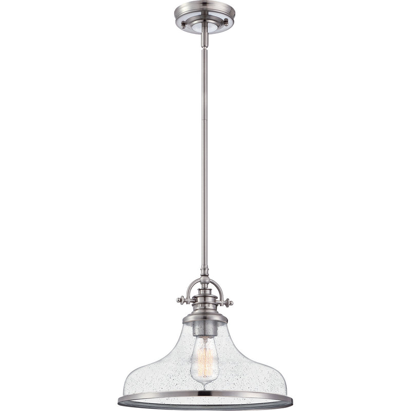 Quoizel GRTS2814BN One Light Pendant, Brushed Nickel Finish - LightingWellCo