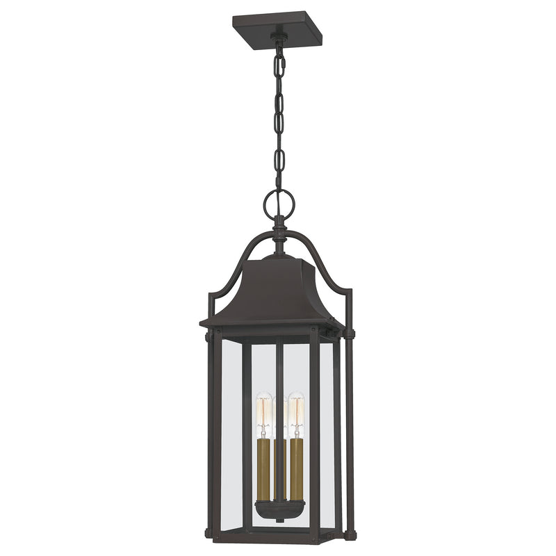 Quoizel MAN1911WT Three Light Outdoor Hanging Lantern, Western Bronze Finish - LightingWellCo