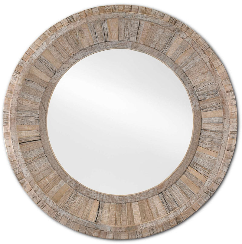 Currey and Company 1000-0086 Mirror, Whitewash/Mirror Finish - LightingWellCo