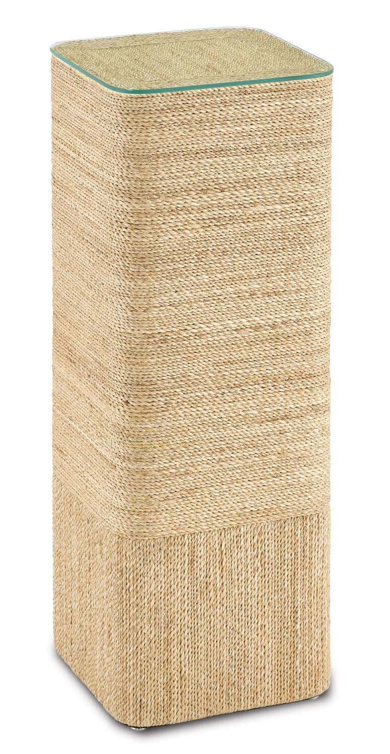 Currey and Company 1000-0094 Pedestal, Natural Abaca Rope Finish - LightingWellCo