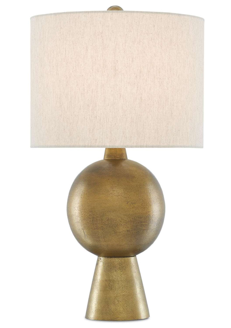 Currey and Company 6000-0535 One Light Table Lamp, Antique Brass Finish - LightingWellCo