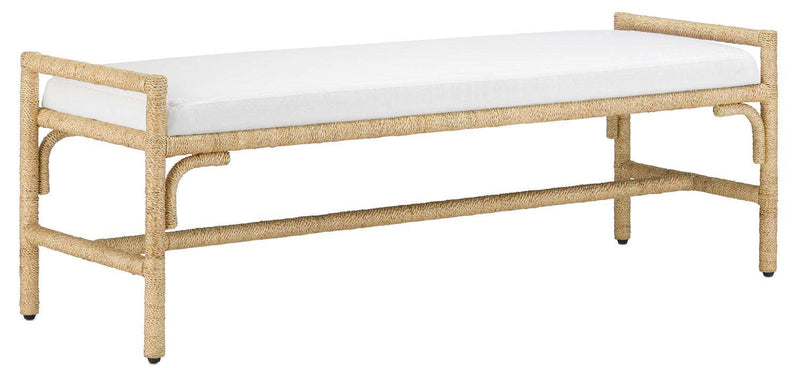 Currey and Company 7000-1171 Bench, Natural Finish - LightingWellCo