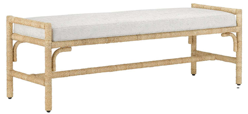 Currey and Company 7000-1172 Bench, Natural Finish - LightingWellCo