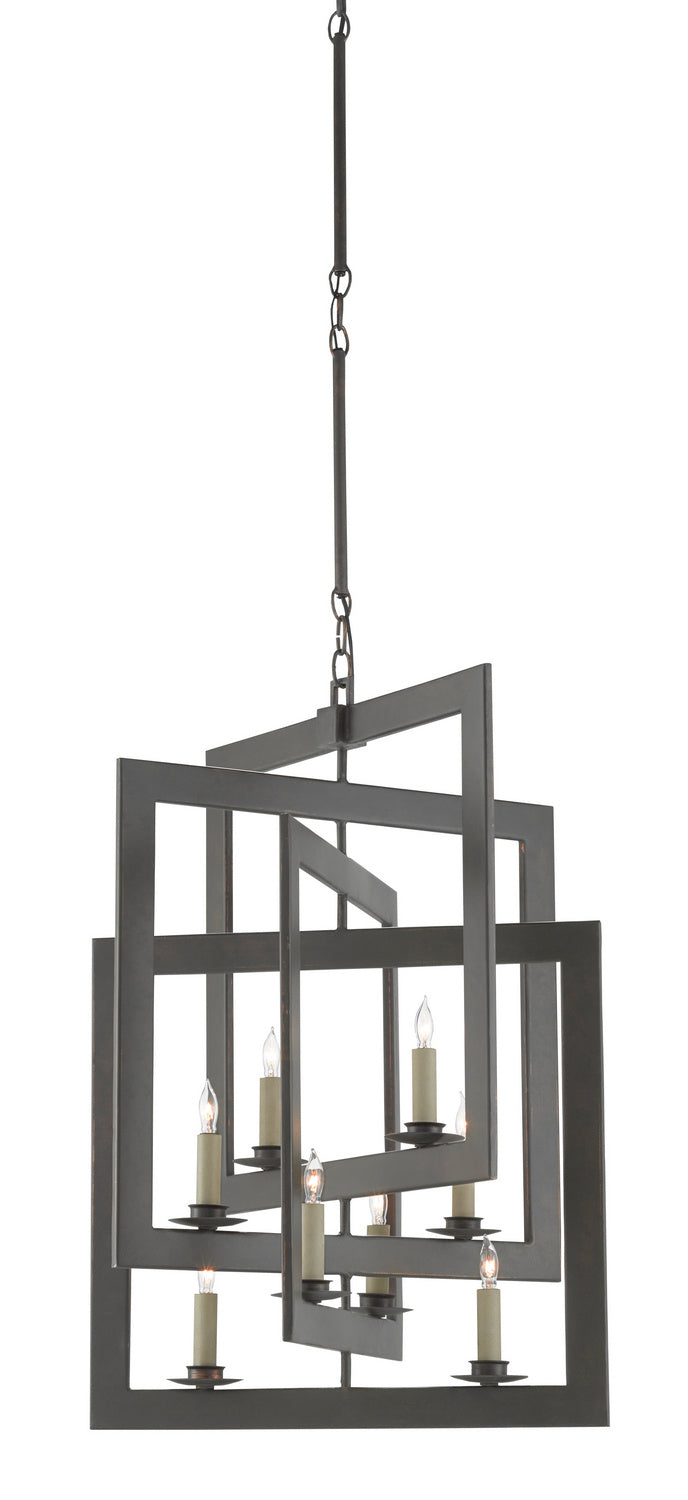 Currey and Company 9000-0524 Eight Light Chandelier, Bronze Gold Finish - LightingWellCo