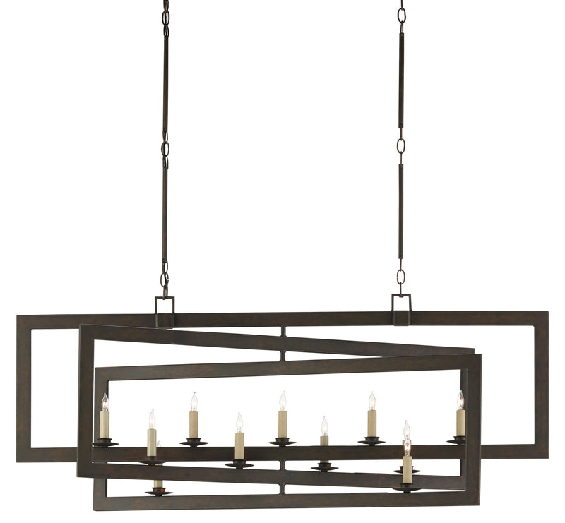 Currey and Company 9000-0525 11 Light Chandelier, Bronze Gold Finish - LightingWellCo