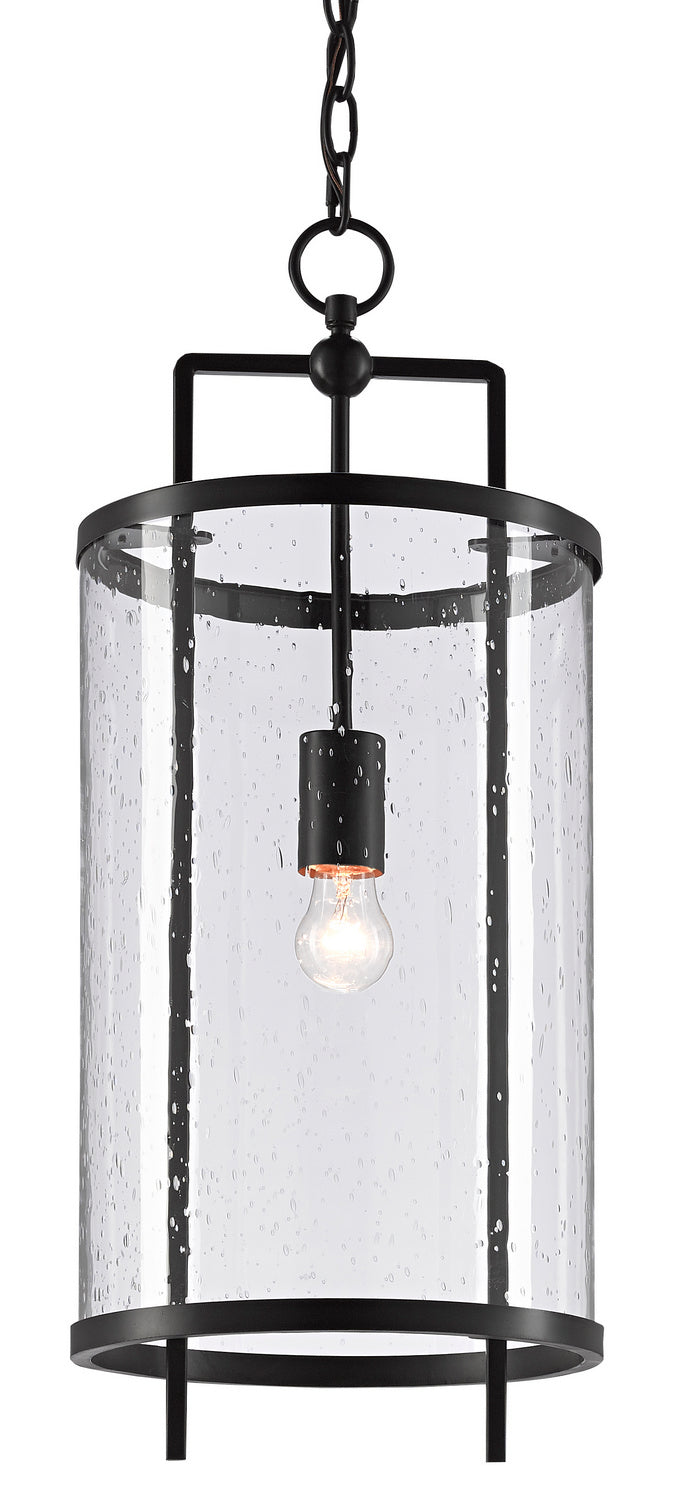 Currey and Company 9000-0579 One Light Pendant, Antique Black Finish - LightingWellCo