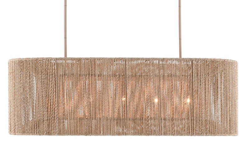 Currey and Company 9000-0737 Five Light Chandelier, Natural Rope/Beige Finish - LightingWellCo