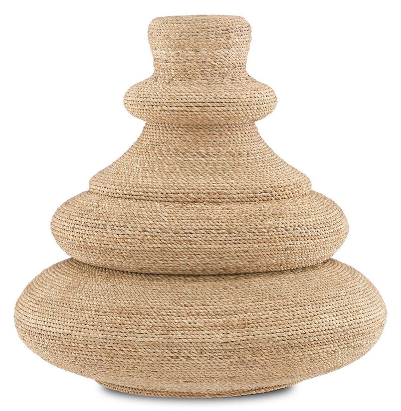 Currey and Company 1200-0183 Vessel, Natural Finish - LightingWellCo