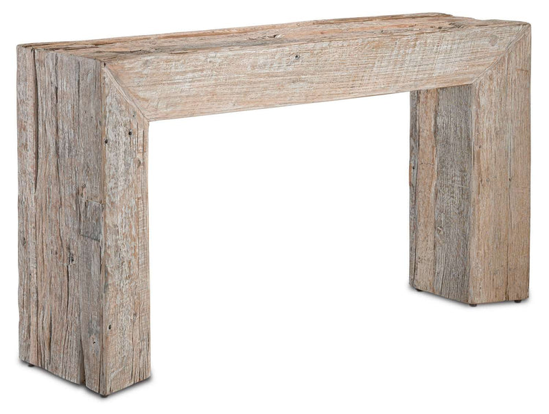 Currey and Company 3000-0170 Console Table, Whitewash Finish - LightingWellCo