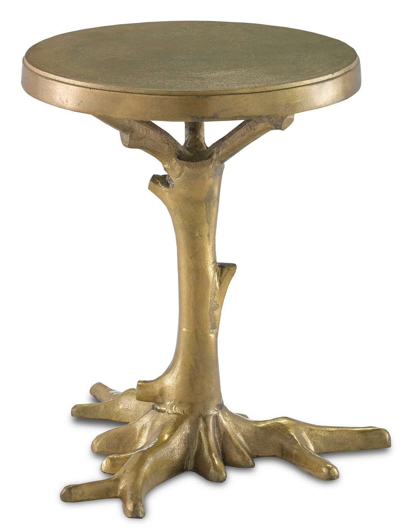 Currey and Company 4000-0117 Accent Table, Gold Finish - LightingWellCo