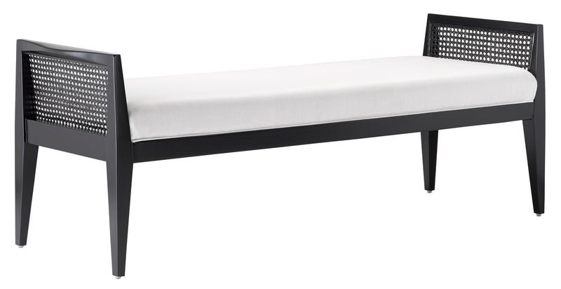 Currey and Company 7000-0361 Bench, Caviar Black Finish - LightingWellCo