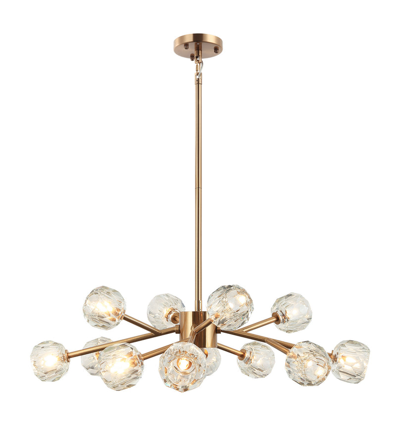 Matteo Lighting C61412AG Chandelier, Aged Gold Brass Finish - LightingWellCo