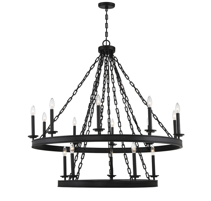 Savoy House 1-4406-15-89 15 Light Chandelier, Matte Black Finish LightingWellCo