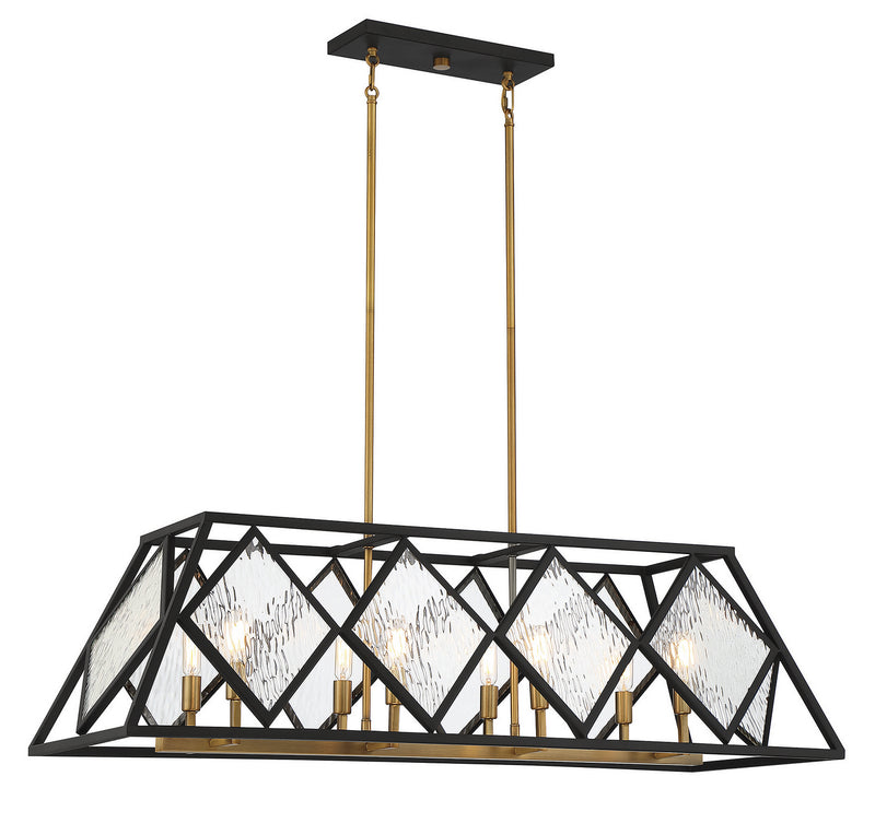 Savoy House 1-5404-8-79 Eight Light Chandelier, English Bronze And Warm Brass Finish LightingWellCo