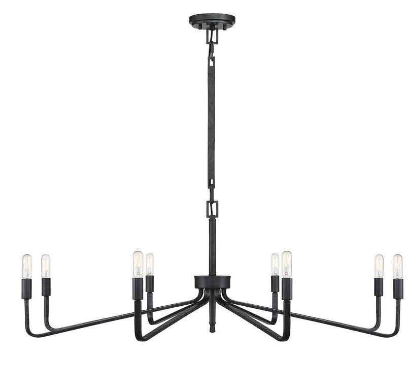 Savoy House 1-6400-8-190 Eight Light Chandelier, Forged Iron Finish LightingWellCo