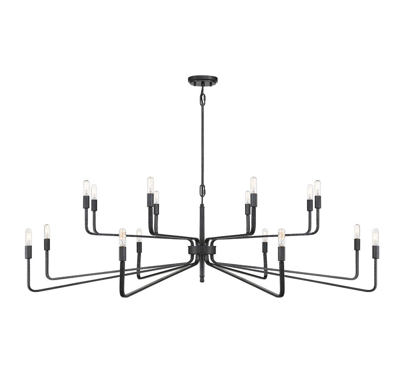 Savoy House 1-6402-16-190 16 Light Chandelier, Forged Iron Finish LightingWellCo