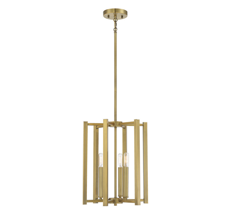 Savoy House 3-7700-3-322 Three Light Pendant, Warm Brass Finish LightingWellCo