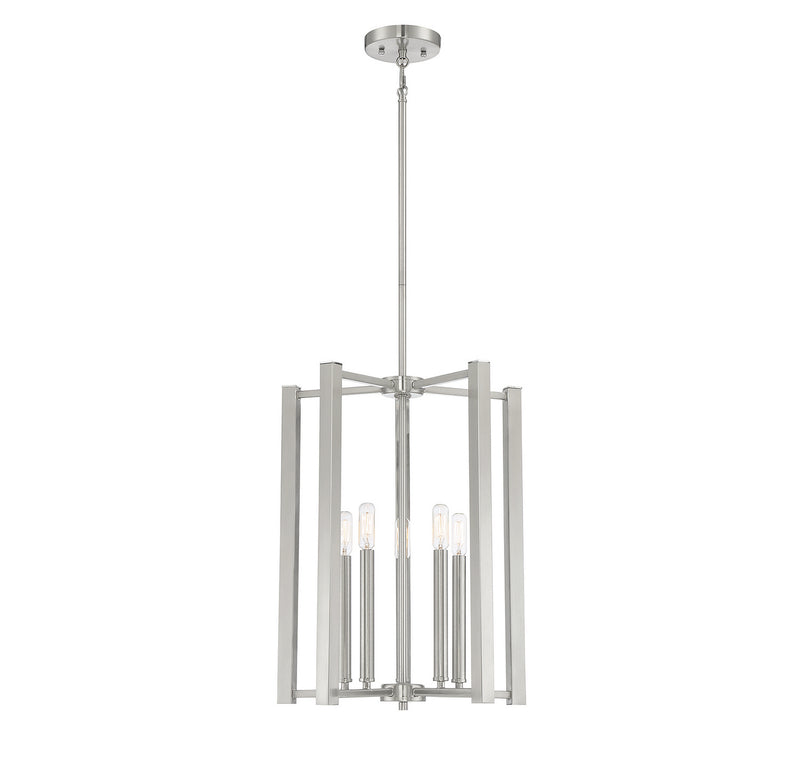 Savoy House 3-7701-5-SN Five Light Pendant, Satin Nickel Finish LightingWellCo