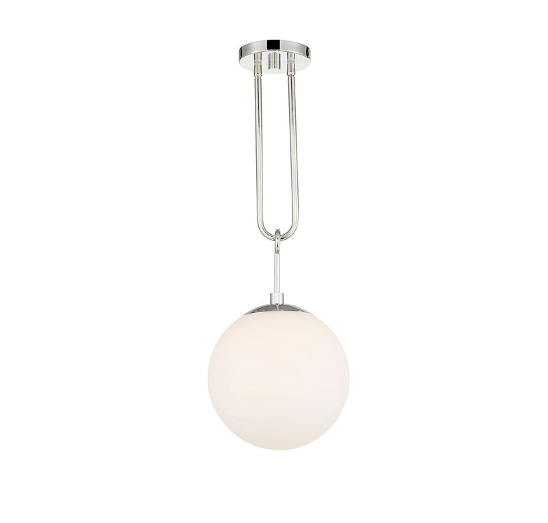 Savoy House Becker 7-180-1-109 One Light Pendant, Polished Nickel Finish - LightingWellCo