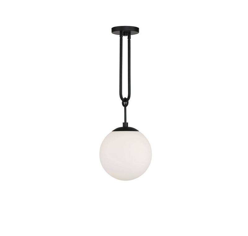 Savoy House Becker 7-180-1-89 One Light Pendant, Matte Black Finish - LightingWellCo