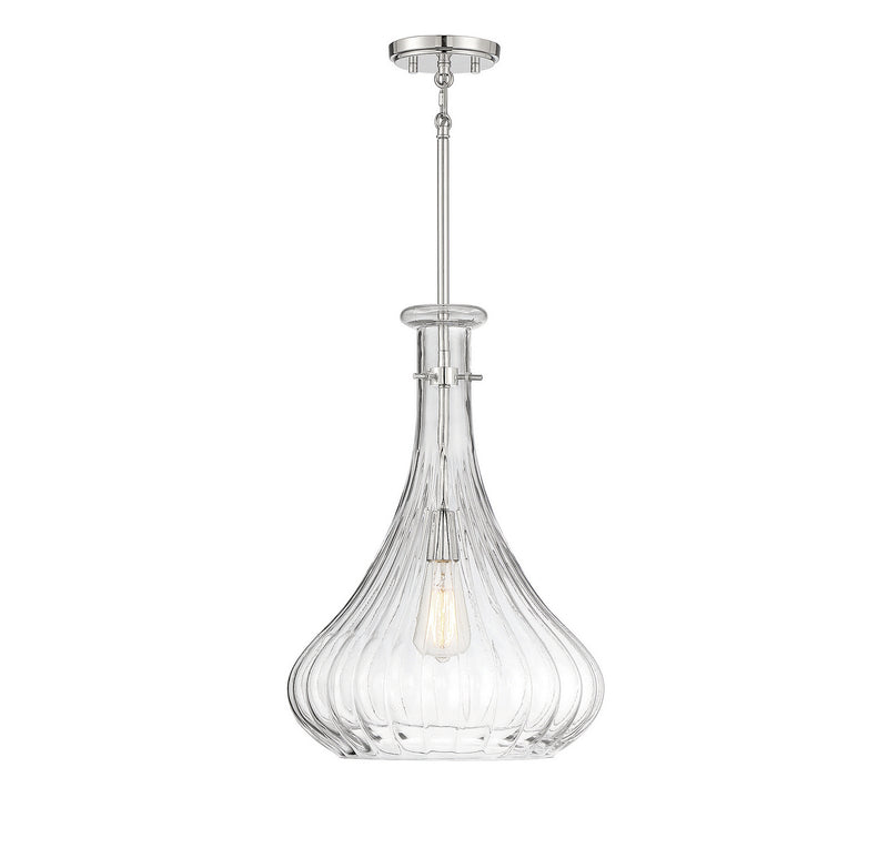 Savoy House Bristo 7-2265-1-109 One Light Pendant, Polished Nickel Finish - LightingWellCo